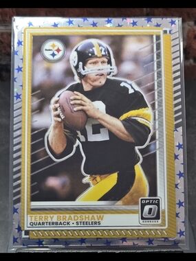 Terry Bradshaw Pittsburgh Steelers Donruss Optic / Aaron Rodgers : 2 Lot Card
